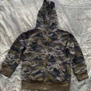 Jumping Beans Softest Fleece Camo Zip Up Hoodie Jacket Size 6